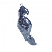 Hematite Parrot 20x60mm Pendant